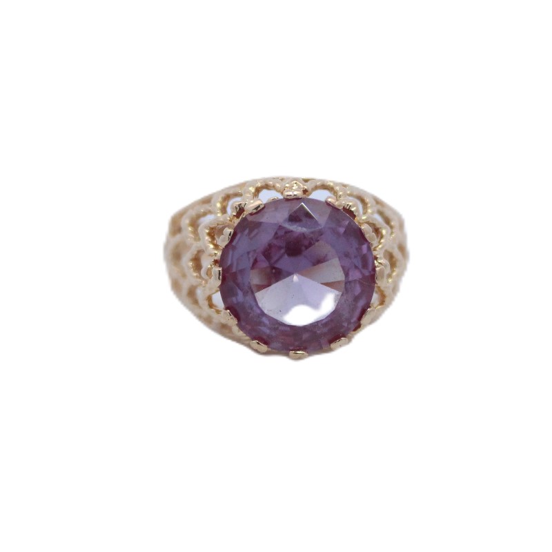 Estate Round Amethyst Ring